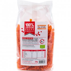 Fusilli di lenticchie rosse 250g FIOR DI LOTO
