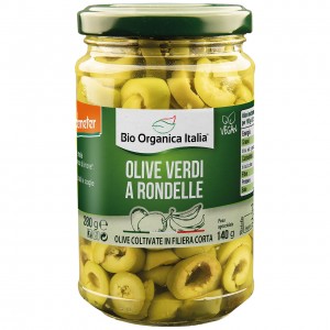 Olive verdi a rondelle in salamoia 280g BIO ORGANICA ITALIA
