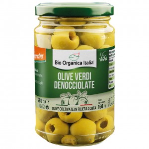 Olive verdi denocciolate in salamoia 280g BIO ORGANICA ITALIA