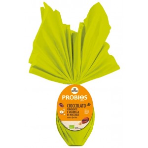 Uovo di Pasqua fondente senza glutine con Granella di Nocciole 200g PROBIOS 