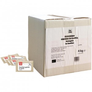 Zucchero grezzo di canna in bustine 4kg BAULE VOLANTE
