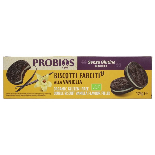 Biscotti Bis-Free ripieni alla Vaniglia Vegan 125g Probios