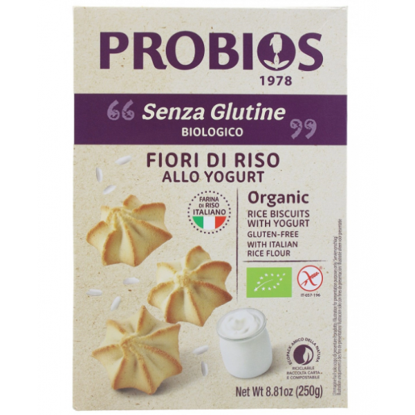 Biscotti fiori di riso allo yogurt 250g Probios