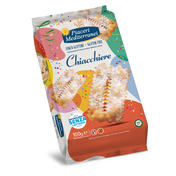 Chiacchiere Senza Glutine e Lattosio 100g Piaceri Mediterranei