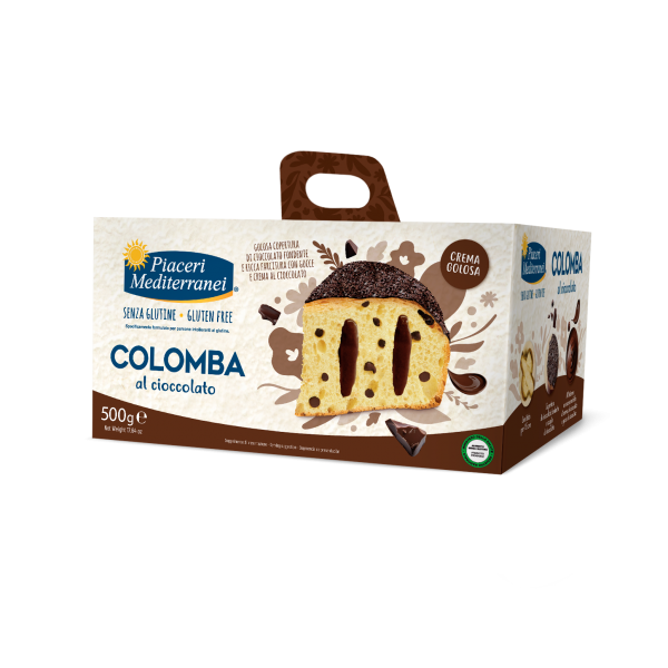 Colomba al Cioccolato senza glutine 500g Piaceri Mediterranei