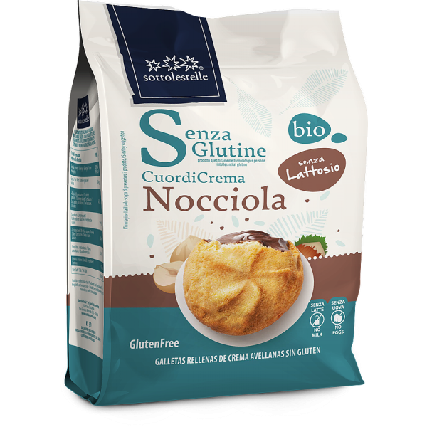 CuordiCrema Senza Glutine con Crema alla Nocciola 200 G SOTTOLESTELLE