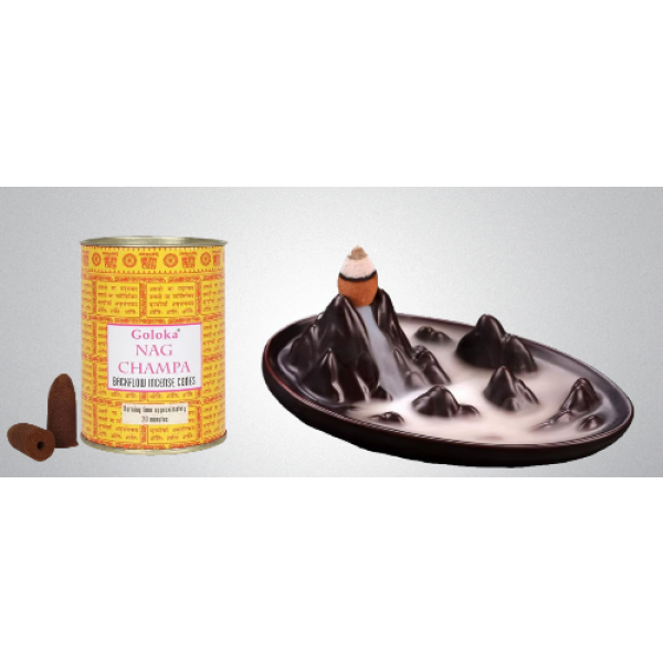 Fontanella cascata di fumo Coni Goloka Nag Champa