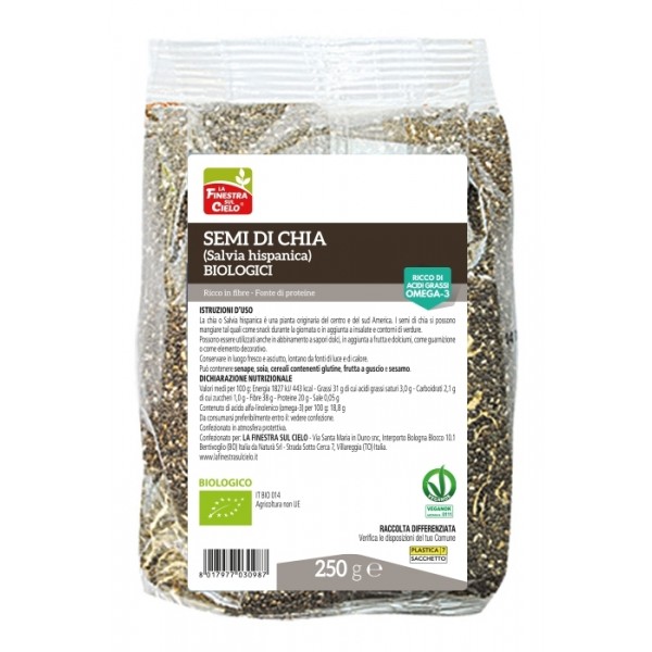 Semi di Chia 250g La Finestra sul Cielo