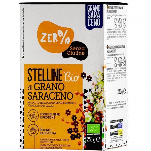 Stelline di Grano Saraceno 250gr Zer% Glutine Fior di Loto