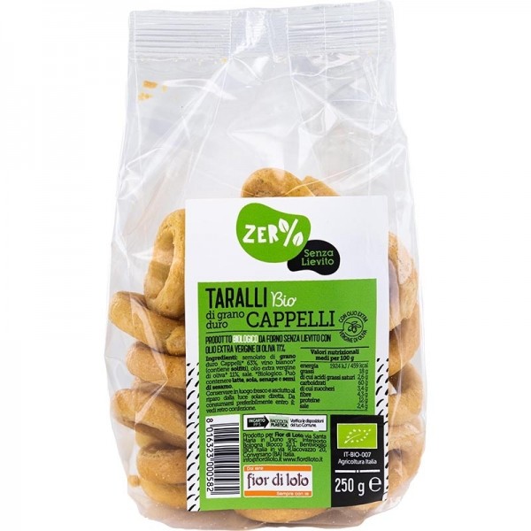 Taralli di Grano duro Cappelli 250g Fior di Loto