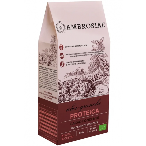 Ubergranola Proteica Cioccolato Fondente 250g Ambrosiae