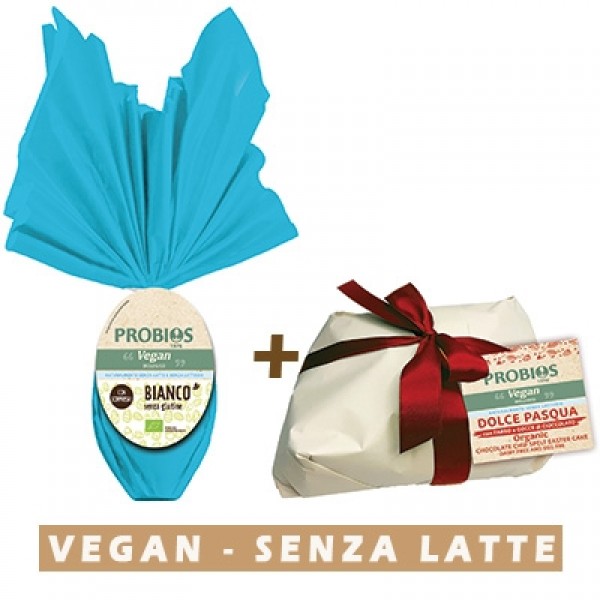 Uovo di Pasqua bianco Vegan + Dolce di Pasqua Farro e Cioccolato vegan